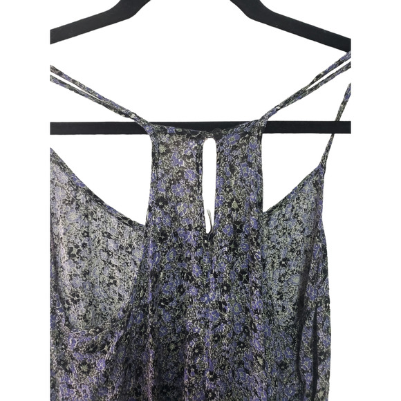 American Eagle Outfitters AEO Blue Women's Floral Mini Dress sz S Lace Shift - Picture 5 of 8